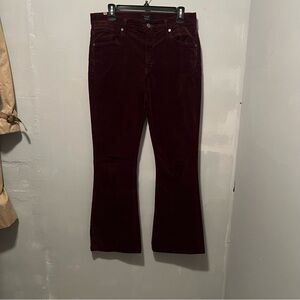 Citizens Of Humanity Burgundy Flare Pants